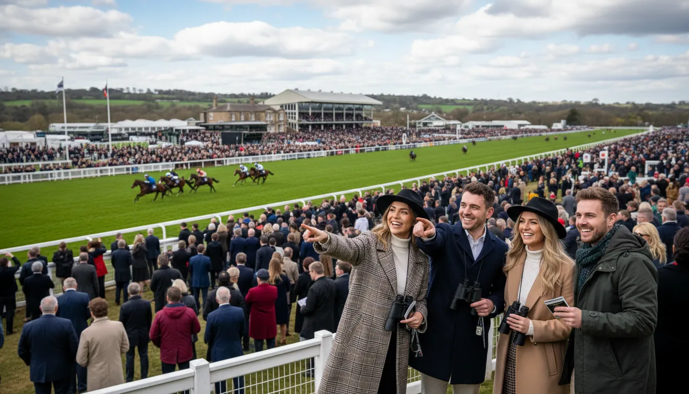 Cheltenhamのイラスト：A town known for its horse racing events.