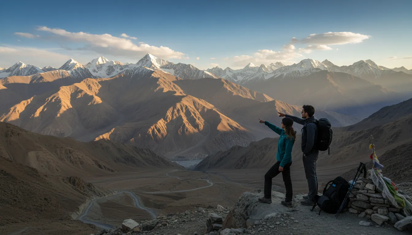 “Ladakh” kelimesinin çizimi: A region in northern India known for mountains.