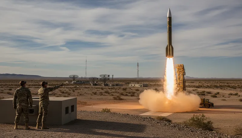Illustration of icbm: A missile designed for long-range targets.