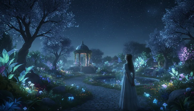 Illustration of starlight: Light from stars in the night sky.