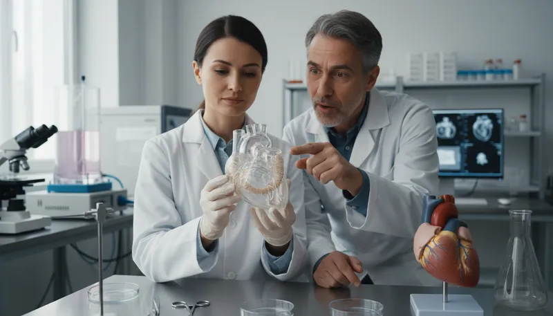 Illustration of biomedical: relating to the application of biology to medicine.