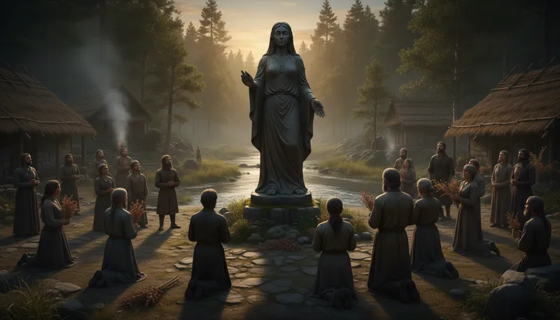 Illustration of godin: A term for a female deity or goddess.