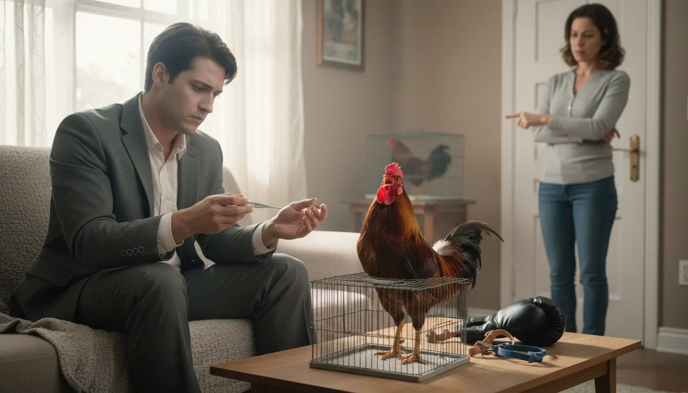 Ilustración de that cock won't fight: that plan or excuse will not work