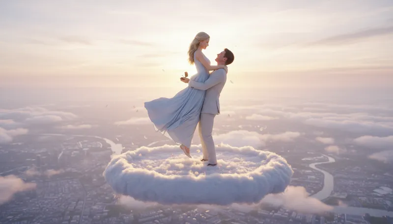 Illustration of cloud seven: A state of great happiness.