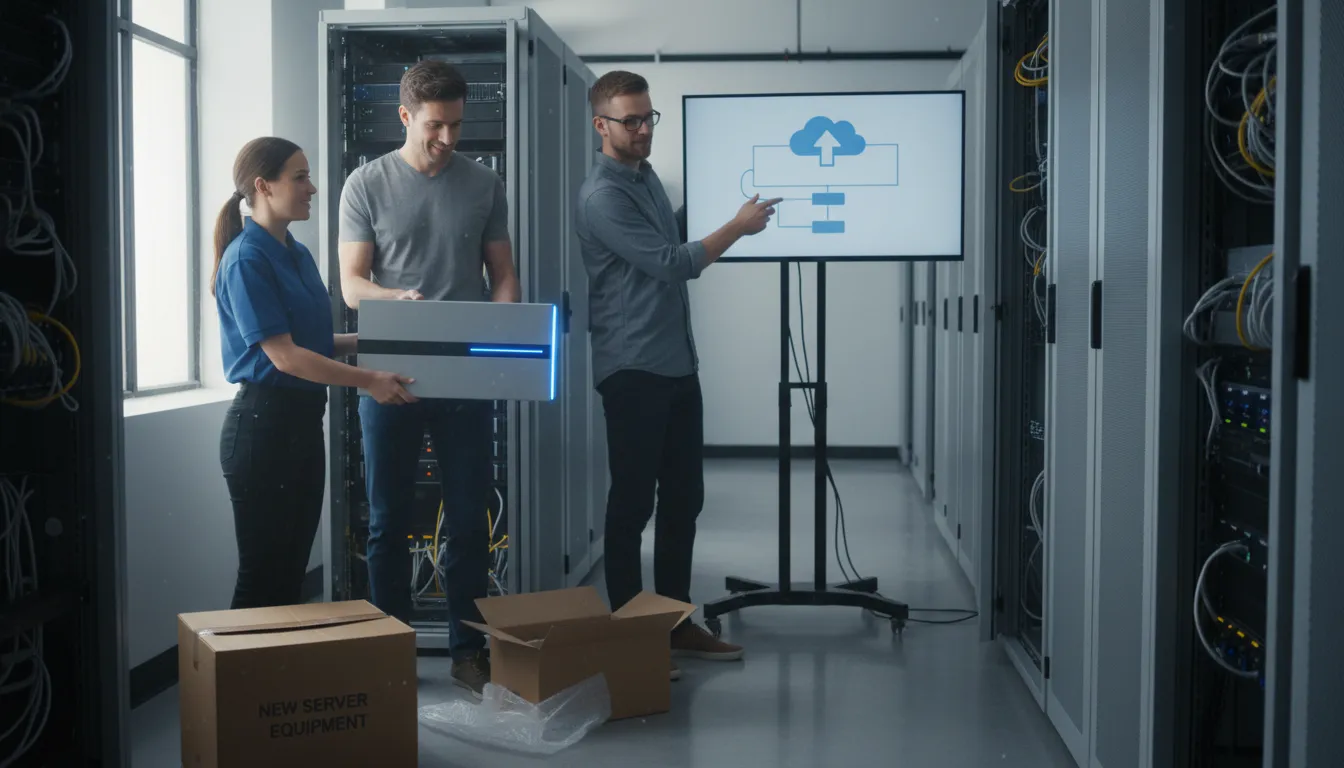 Иллюстрация VPS: Abbreviation for virtual private servers.