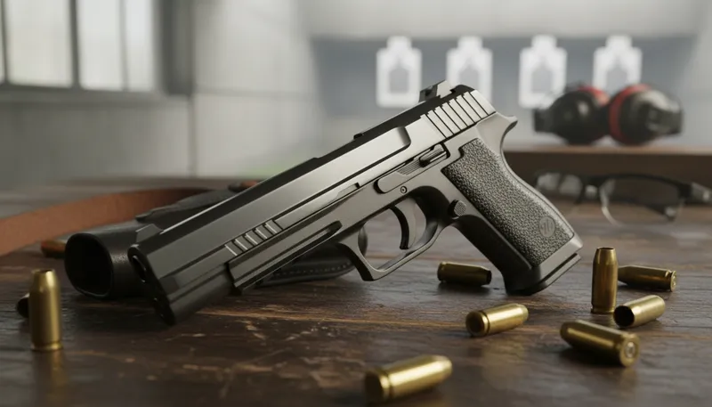 Illustration of walther: a brand of firearms and equipment.