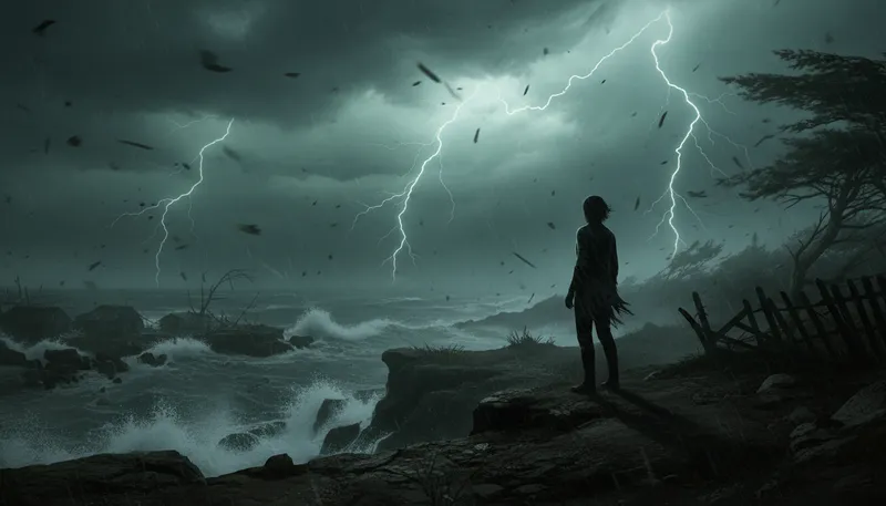 Illustration of end of the world: A catastrophic or final event.