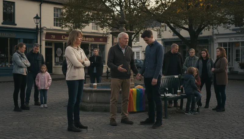Illustration of homophobia: Fear or dislike of LGBTQ+ individuals.