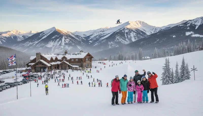 Illustration of breckenridge: A popular ski resort town in Colorado.