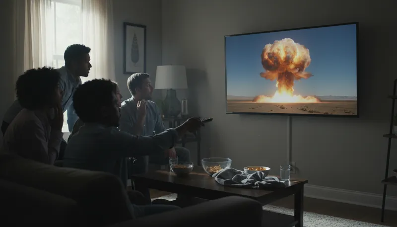Illustration of nuke: A term for nuclear weapons.