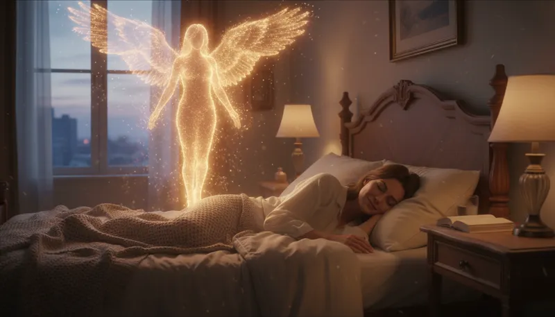 Illustration of ángel: A spiritual being or messenger from heaven.