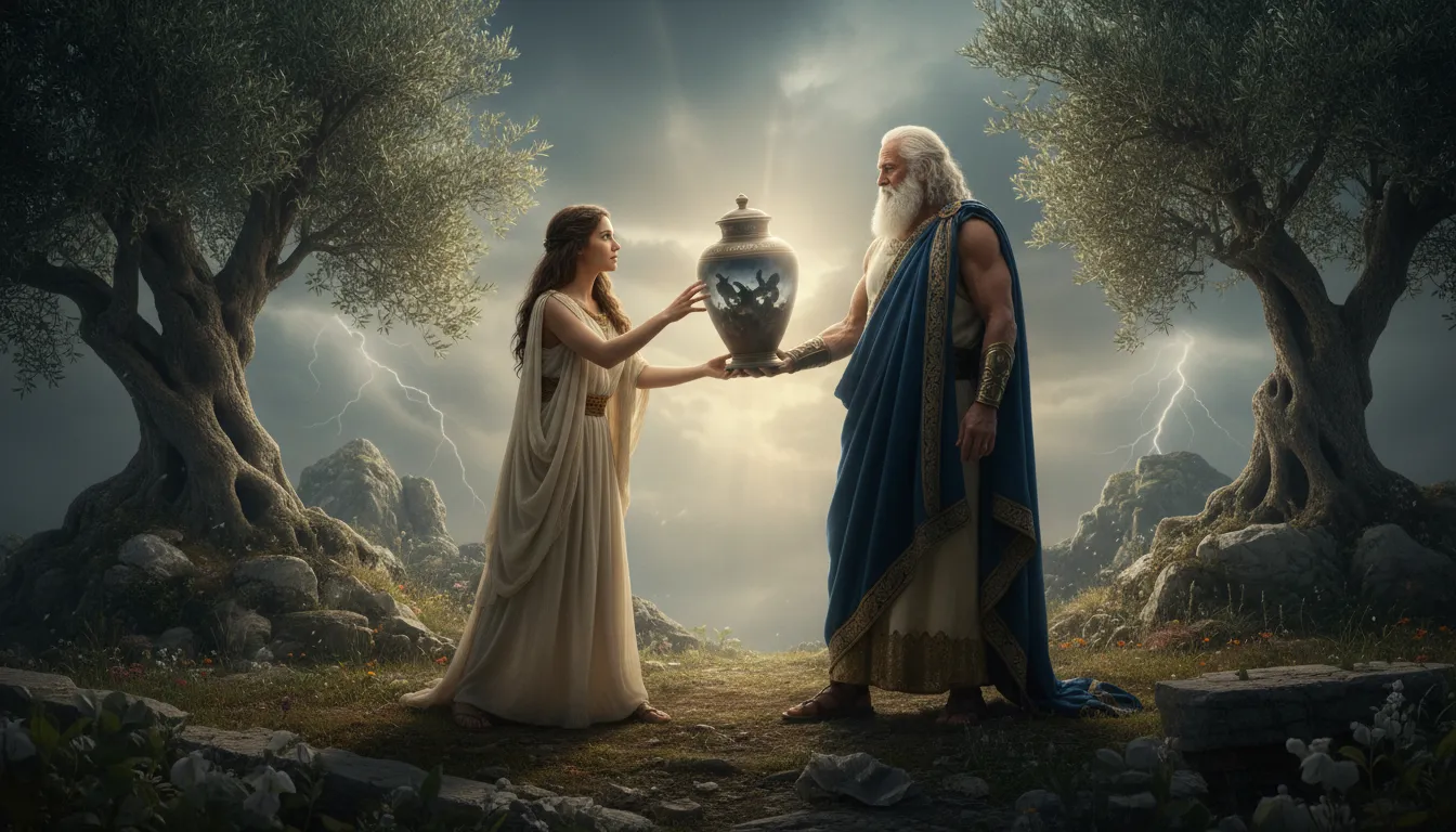 Pandoraのイラスト：a mythical woman who released worldly evils