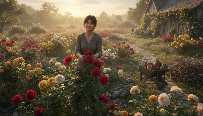 Illustration of come up roses: end up well or successful