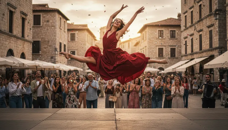 Illustration of verve: enthusiasm or energy in expression.