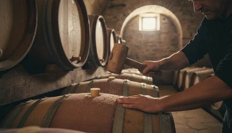 Illustration of bung: A stopper for a barrel.