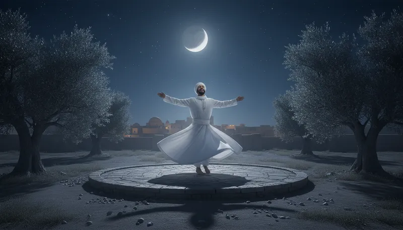 Illustration of sufi: A mystic branch of Islam focusing on spirituality.