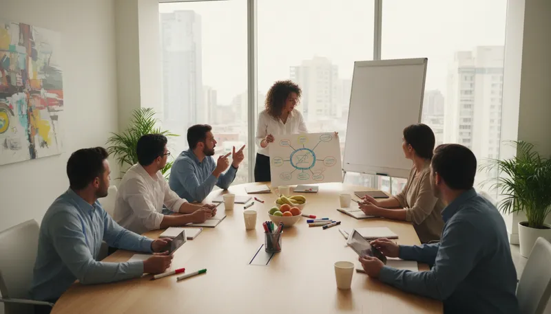 Illustration of conference: A meeting for discussion or sharing ideas.