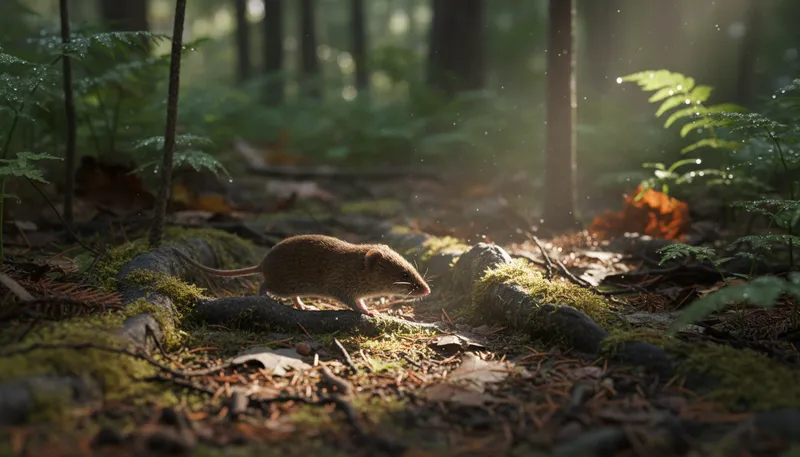 Illustration of shrew: a small, mouse-like mammal