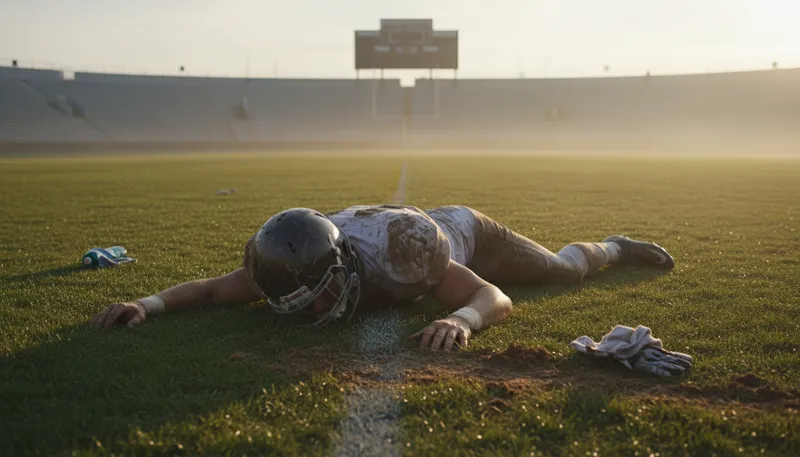 Illustration of leave it all on the field: Give maximum effort in a challenge.