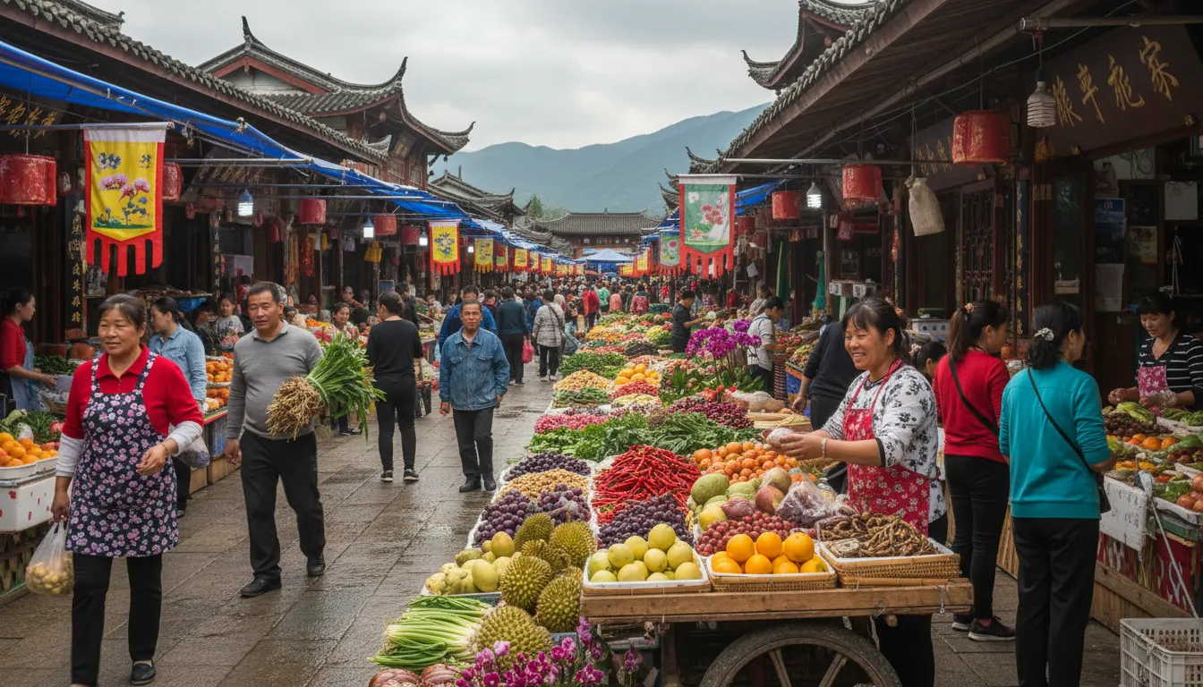 Illustration von Kunming: A city in southern China.