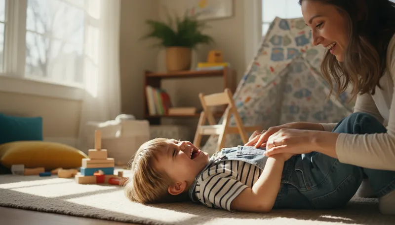 Illustration of ticklish: Sensitive to light touch; easily tickled.