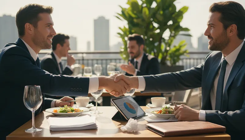 Illustration of businessman: A person engaged in commercial activities.