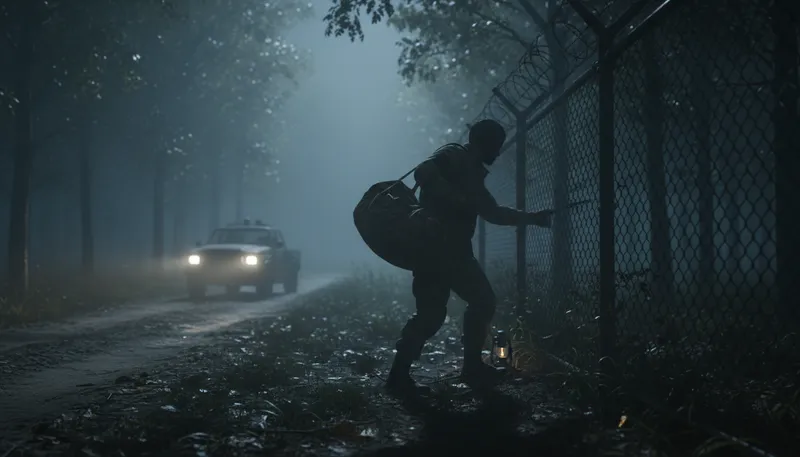 Illustration of awol: Absent without leave, especially in military context.