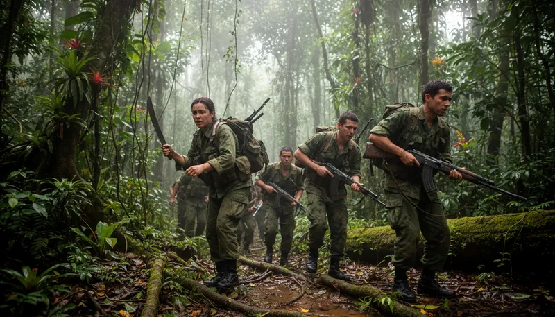 Illustration of farc: A Colombian guerrilla group involved in conflict.