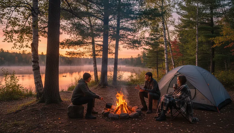 Illustration of algonquin: park located in Ontario, Canada.