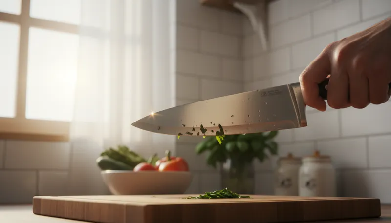 Illustration of blade: The flat cutting part of a tool or weapon.