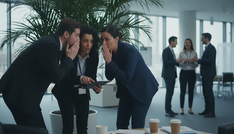 Illustration of whisper campaign: secretly spreading rumors to influence opinions