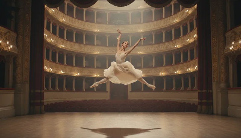Illustration of ballerina: A female ballet dancer.