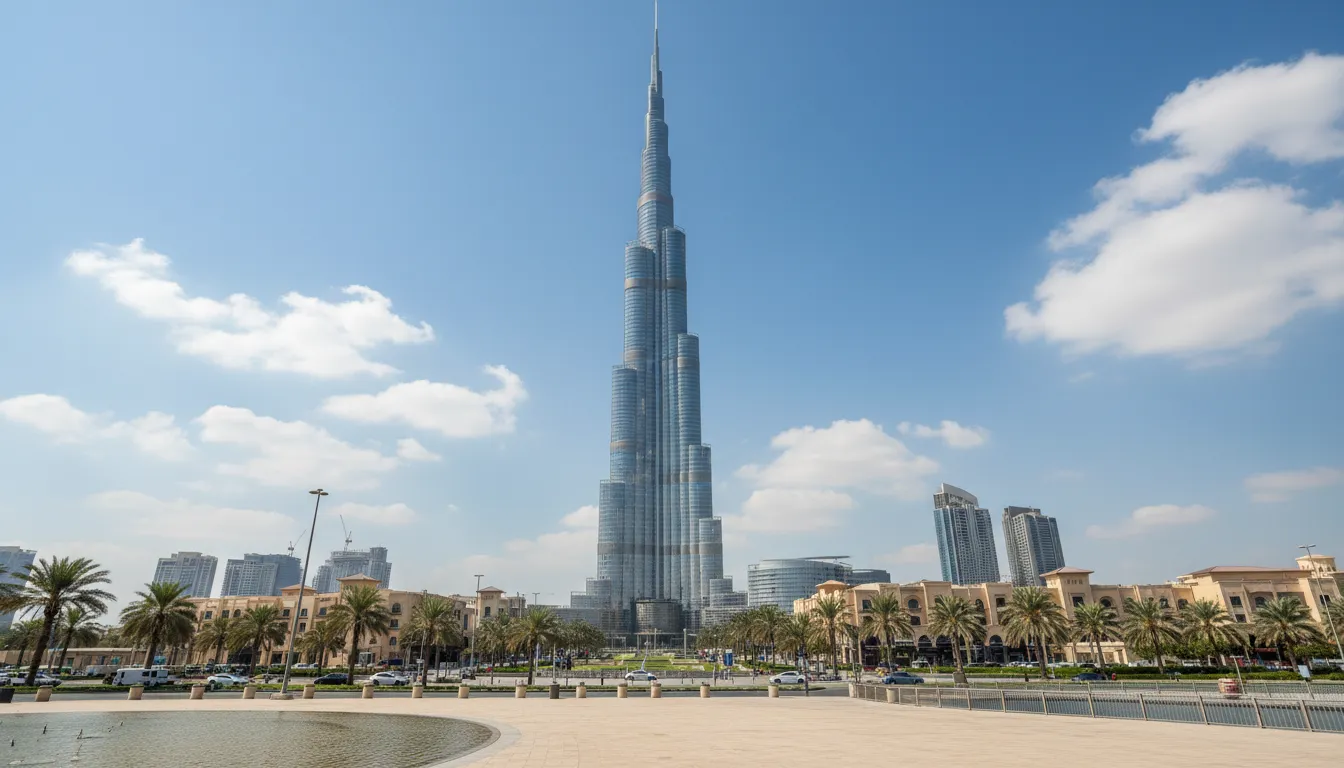 Illustrazione di burj: A tower or high building.