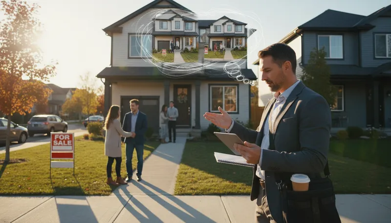 Illustration of viewings: property inspections for potential buyers