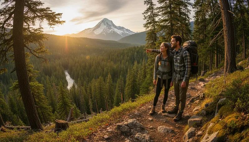 Illustration of backpack: to travel or hike with a backpack
