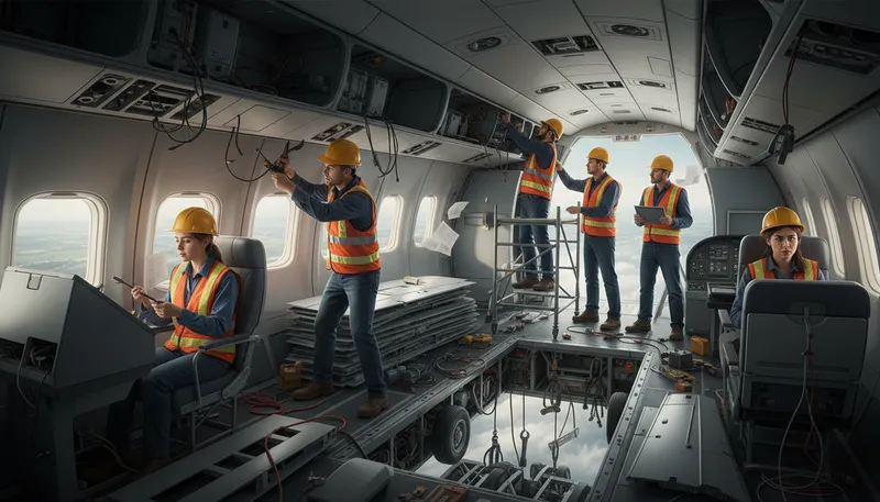 Illustration of build the plane while flying it: Develop something while already using it.