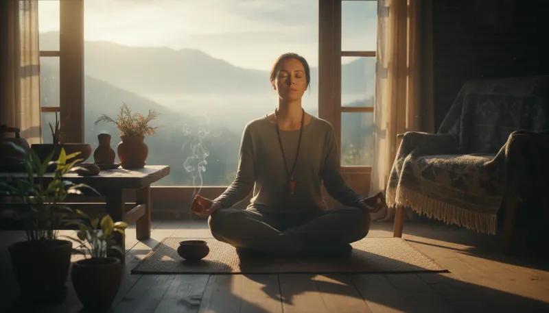 Illustration of om mani padme hum: a Buddhist mantra for compassion and peace