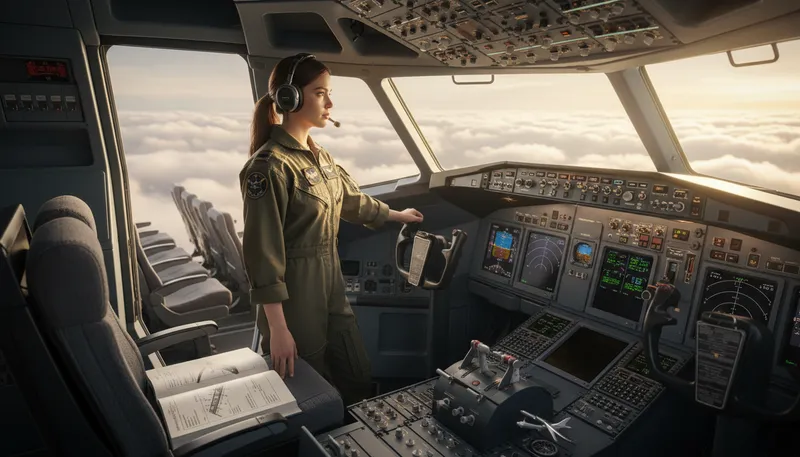 Illustration of aeronautics: The study of flight and aircraft.