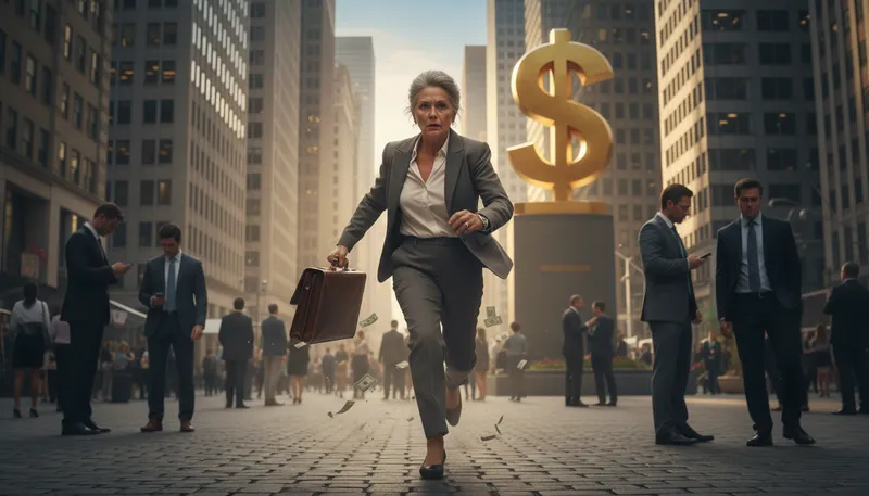 Illustration of almighty dollar: Money regarded as powerful and influential.