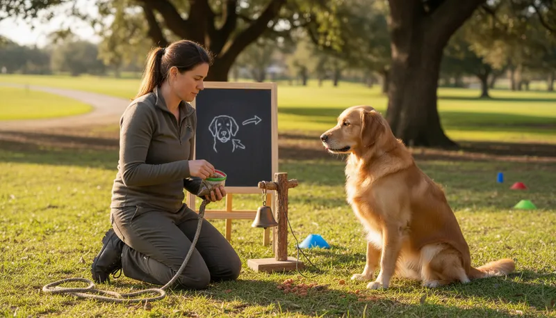 Illustration of pavlov dog: An animal conditioned to respond to stimuli.
