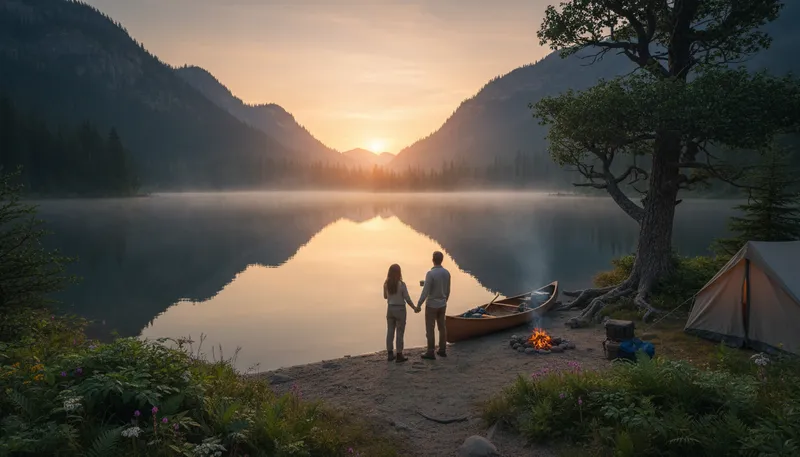 Illustration of paradise on earth: A perfect, beautiful place.