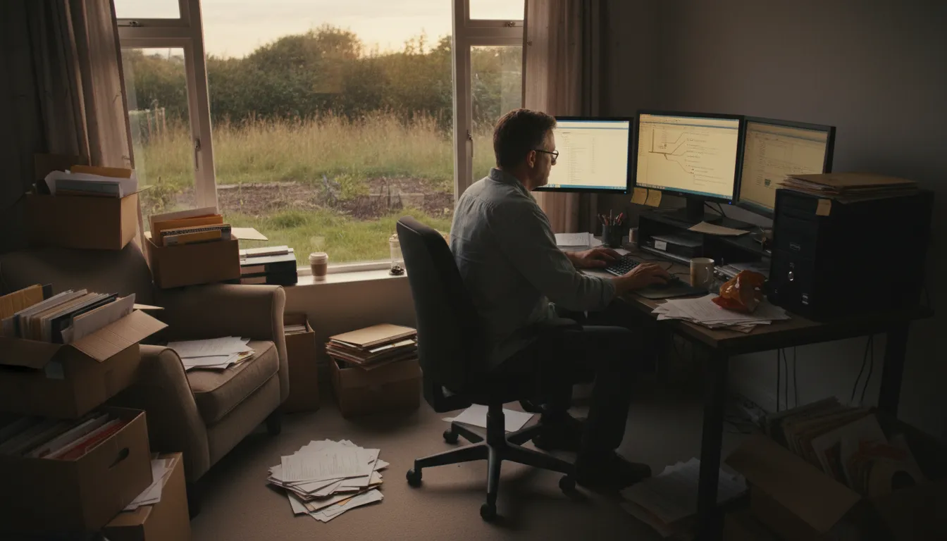 plough the back forty 일러스트: Work hard on less visible or valued tasks.