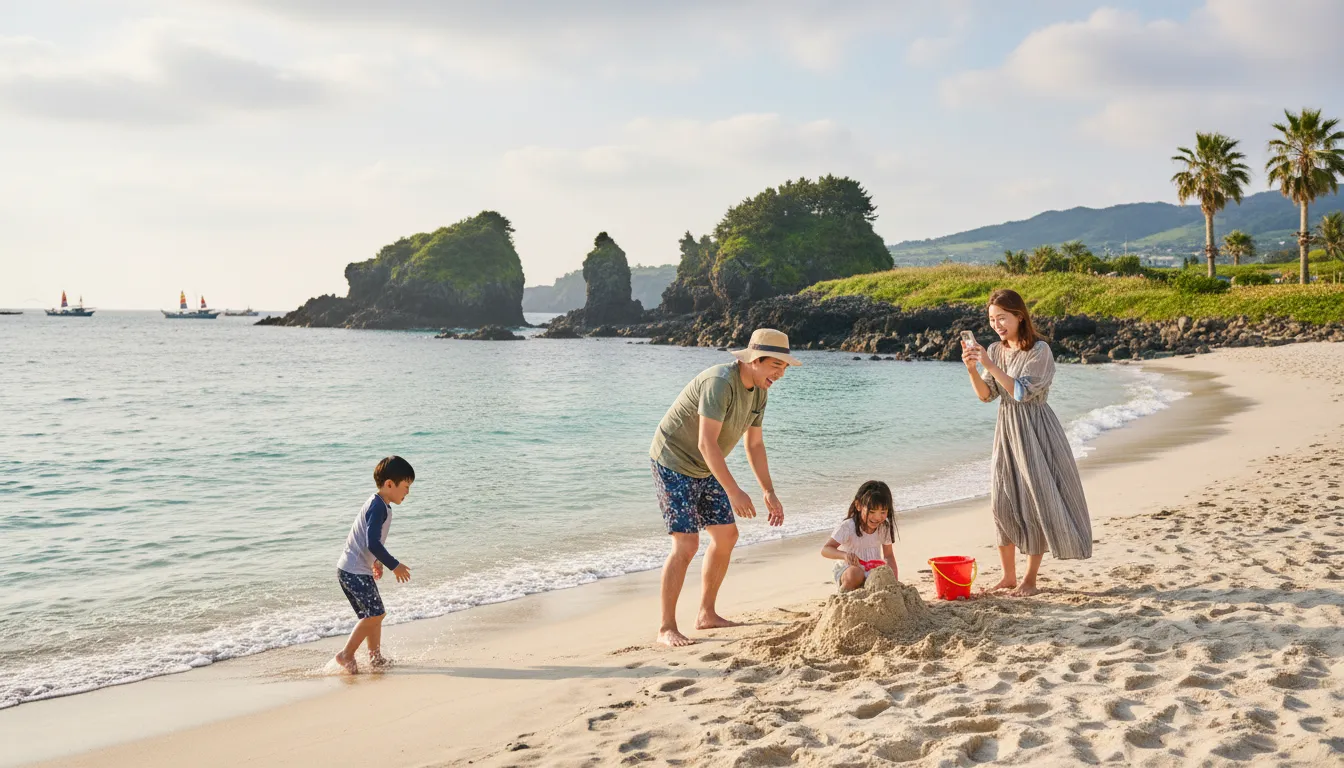 Illustration de Jeju : A scenic island in South Korea.
