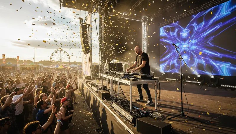 Illustration of moby: an American musician and producer known for electronic music