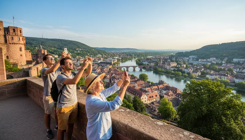 Illustration of heidelberg: A city in Germany, famous for its castle.