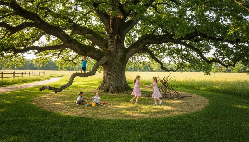 Illustration of tree: A tall plant with a trunk and branches.