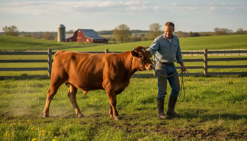 Illustration of steer: a male bovine, often raised for meat