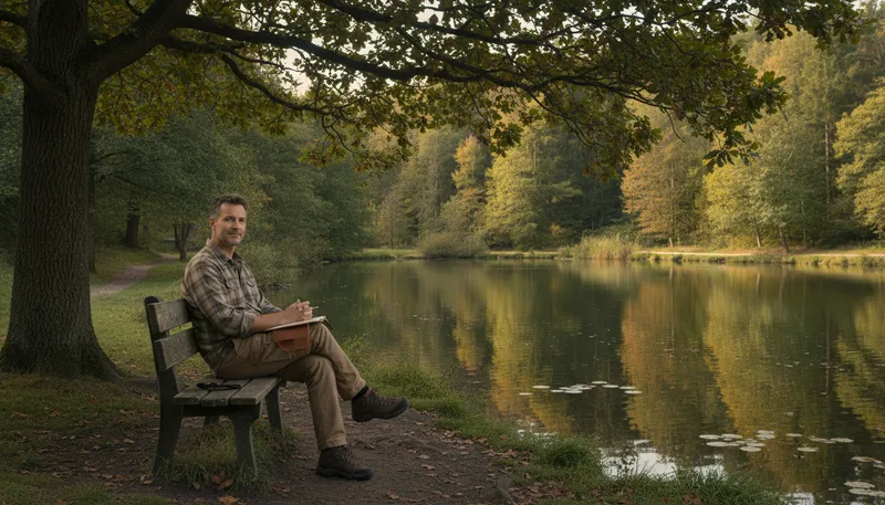 Illustration of walden: a pond located in Massachusetts, USA