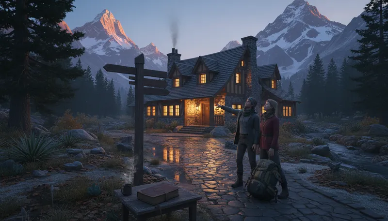 Illustration of lodging: A place to stay or live temporarily.