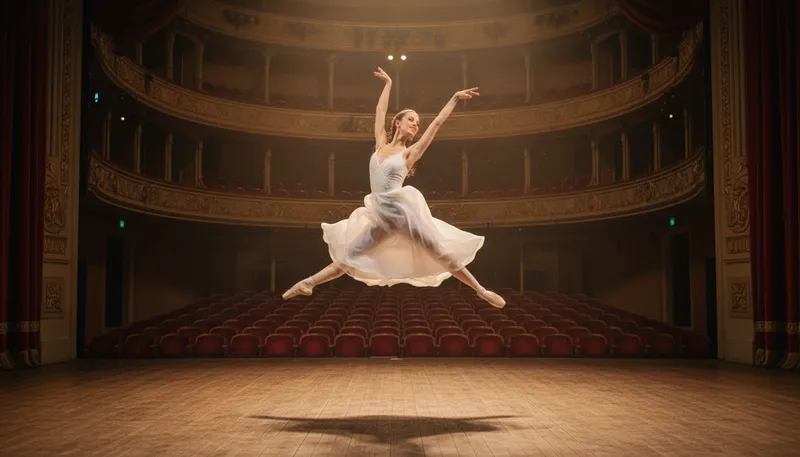 Illustration of grazia: Grace or elegance in movement or style.